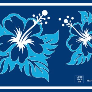 Paréo Hibiscus Marine